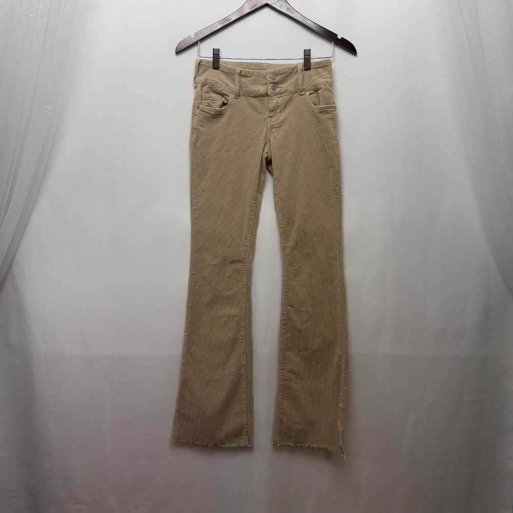 Pacsun Women's Corduroy Pants Size 25 Tan Low Rise Boot Cropped